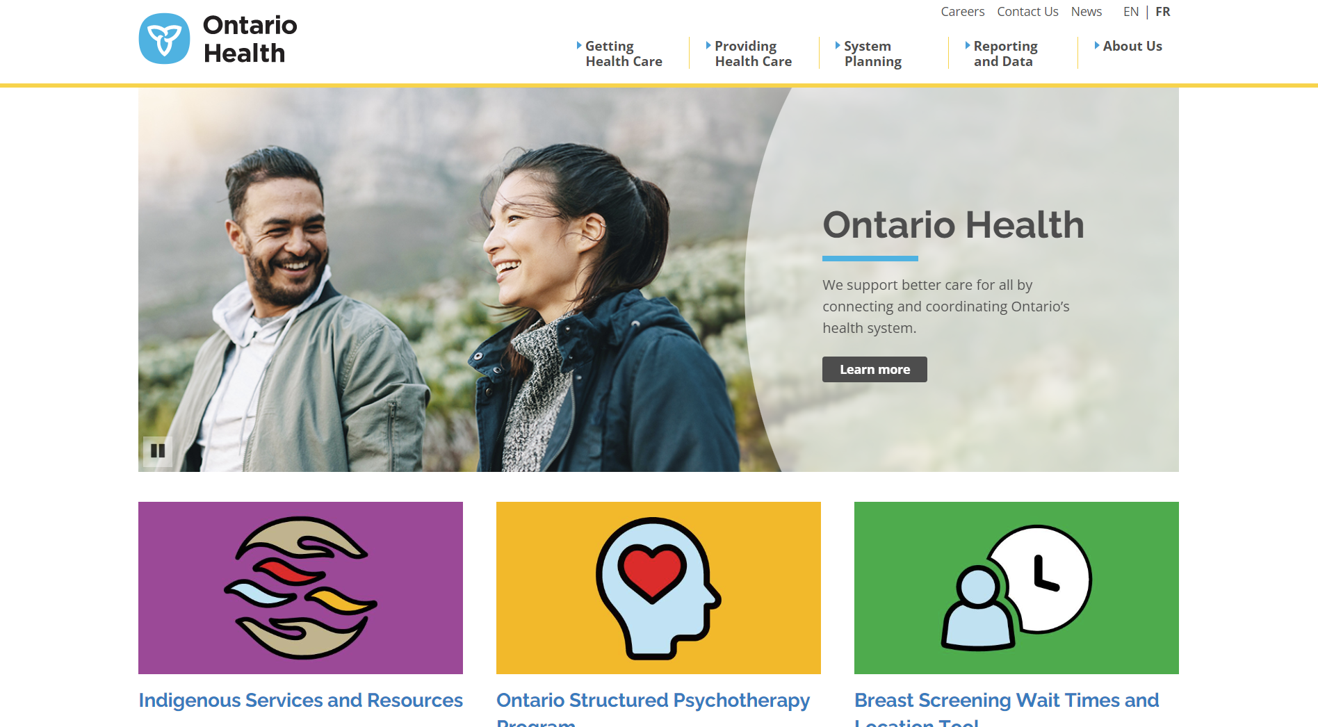 Ontario Health – Digital Services website screenshot