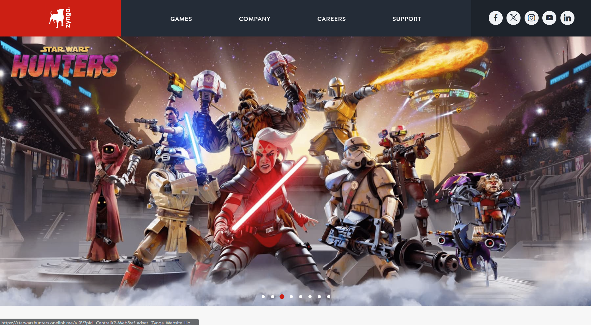 Zynga Inc. website screenshot